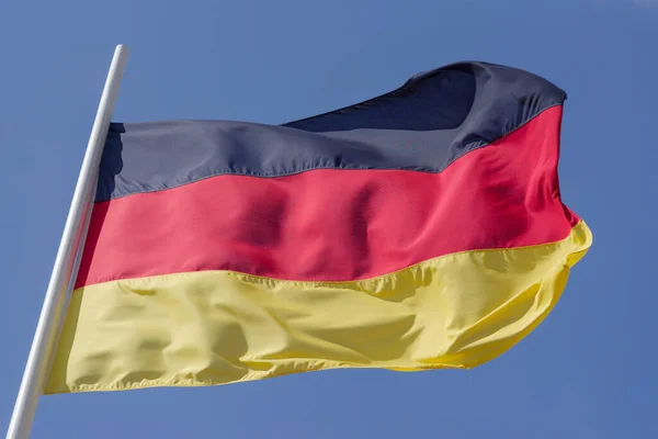 Флаг Германии Ясном Небе Стоковое Изображение