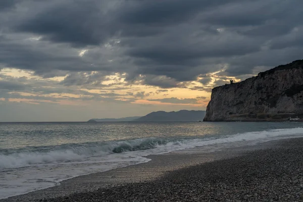 Clouds Sea Evening Finale Ligure Liguria Italy — Foto Stock