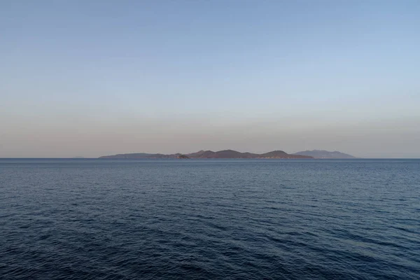 View Sea Island Elba Bovio Square Piombino Town — Stok fotoğraf