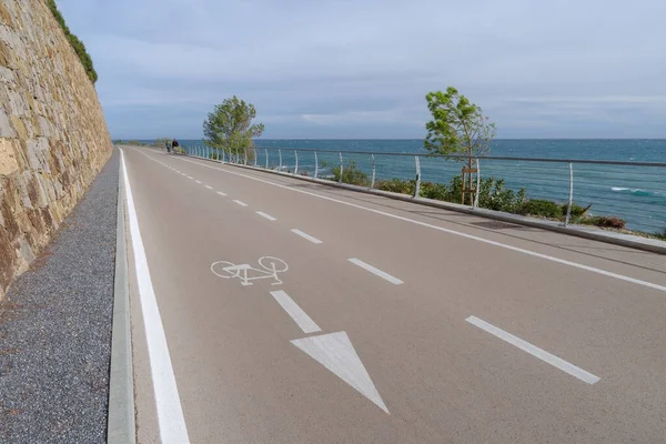 Piste Cyclable Menant Parc Côtier Riviera Dei Fiori Également Appelé — Photo