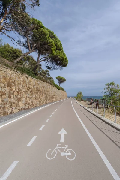 Piste Cyclable Menant Parc Côtier Riviera Dei Fiori Également Appelé — Photo