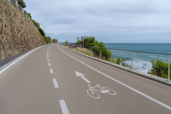 Cyklistická Stezka Pobřežního Parku Riviera Dei Fiori Nazývaného Také Pobřežní — Stock fotografie