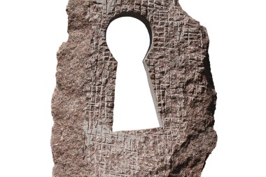 Beyaz bir arka plan üzerinde taş