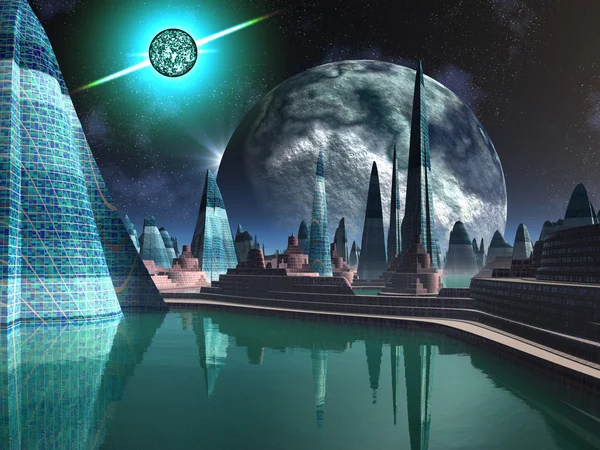 Quasar City from the Marina — Stock Photo, Image