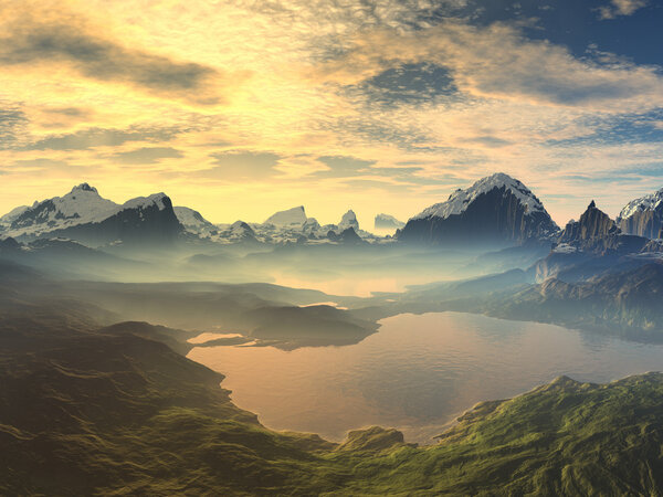 Morning Mist on Serenity Lake