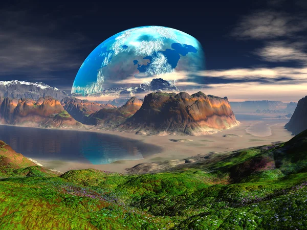 Hidden Cove on Distant Planet — Stock Photo, Image