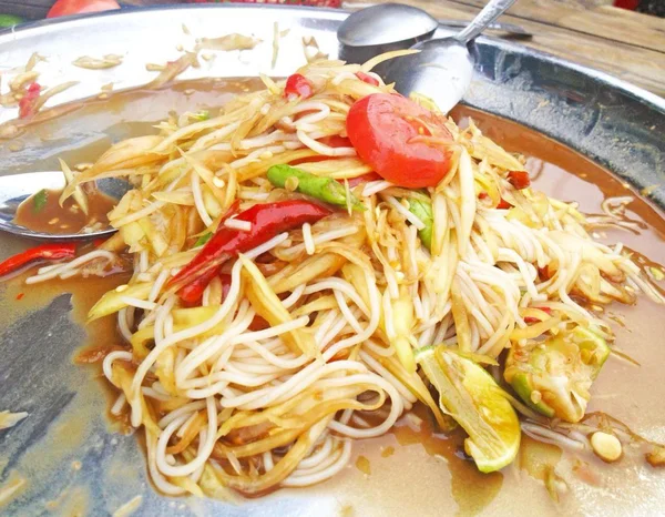 Thai papaya salad with Fermented Fish (Som Tum Slatternly )