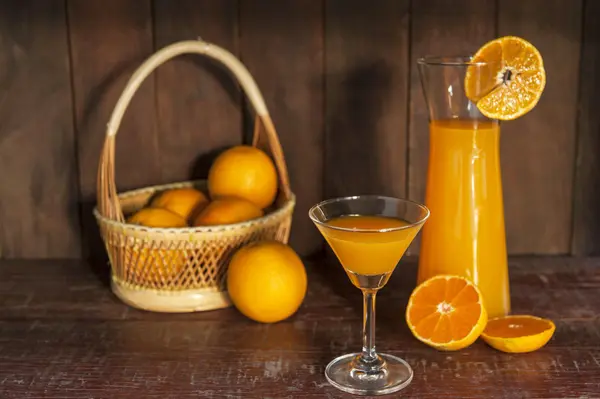 Jus d'orange et fruits — Photo