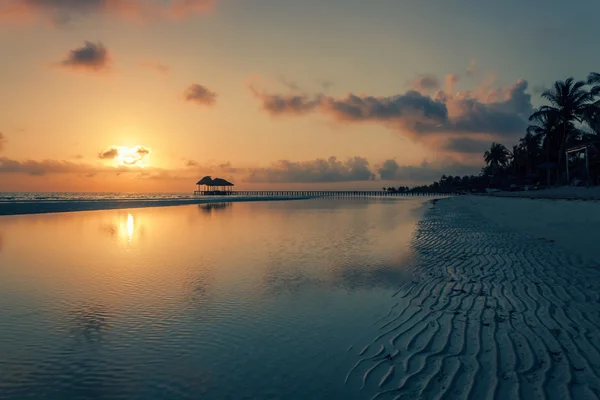 Coucher de soleil plage — Photo