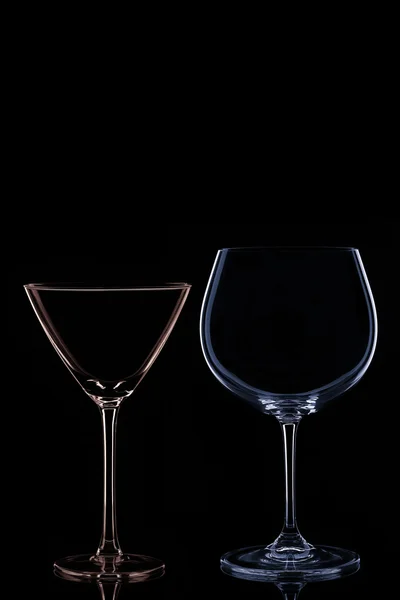 Wein und Martini Glas — Stockfoto