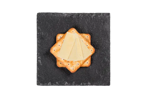 Käse und Cracker — Stockfoto