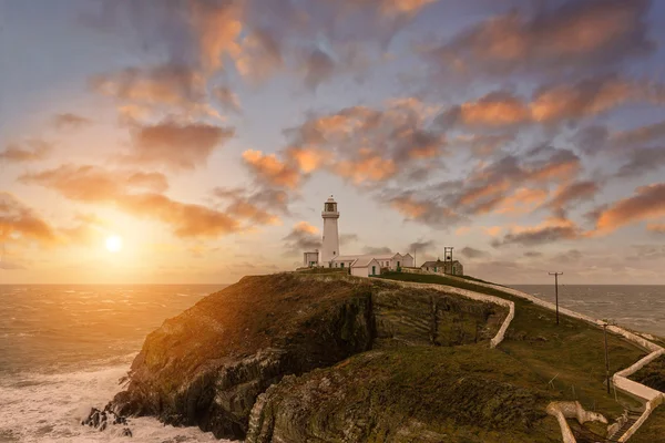 Pôr-do-sol farol — Fotografia de Stock