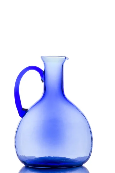 Tasse en verre bleu — Photo