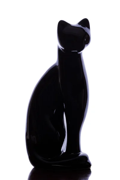 Silhouette gatto — Foto Stock