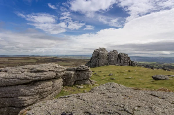 Haytor Rocks Een Granieten Tor Oostelijke Rand Van Dartmoor Het — Stockfoto