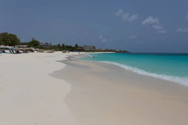 Tyrkysová Pláž Anguilla Karibik — Stock fotografie