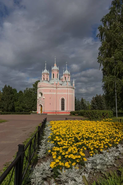 Kostel Chesme Malý Ruský Ortodoxní Kostel Petrohradě Rusko — Stock fotografie