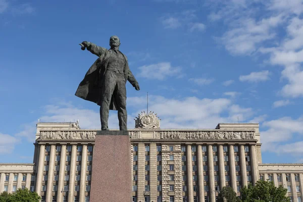 Saint Petersburg Rússia Agosto 2015 Monumento Lenine Fundo Casa Dos — Fotografia de Stock