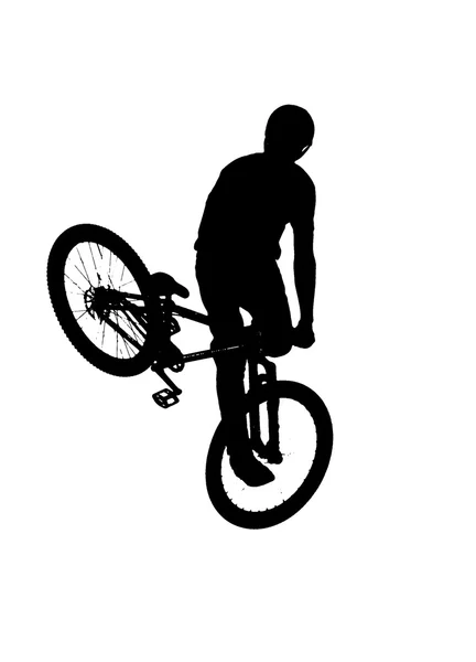 Silhouette de vélo — Photo