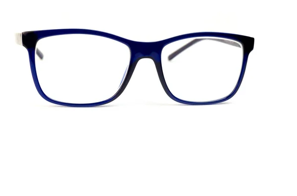 Eyeglasses White Background Black Rim High Quality Photo — Stock Photo, Image