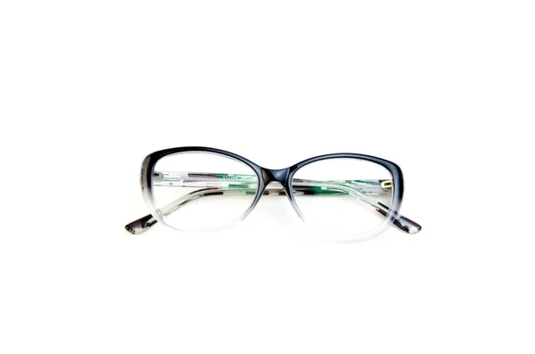 Eyeglasses White Background Black Rim High Quality Photo — Stock Photo, Image
