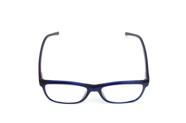 Brýle Bílém Pozadí Černým Okrajem Kvalitní Fotografie — Stock fotografie