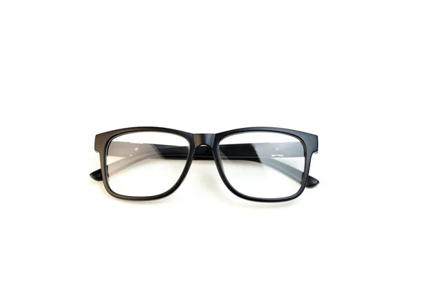 Brýle Bílém Pozadí Černým Okrajem Kvalitní Fotografie Stock Obrázky