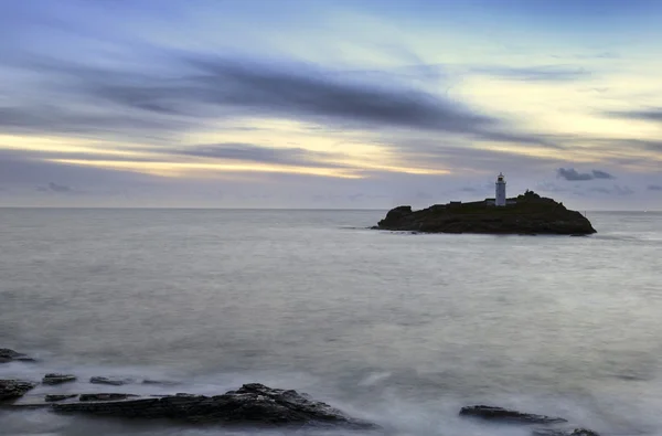 Godrevy Lighthouse at Dusk — Stock Photo, Image