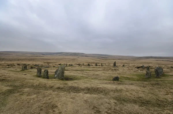 Círculo de piedra de Scorhill en Dartmoor —  Fotos de Stock