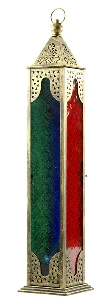 Lanterne multicolore en verre et métal — Photo