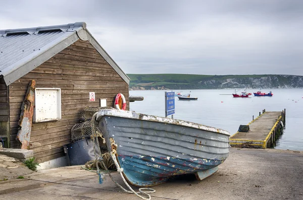 Boten bij swanage — Stockfoto