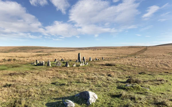 Cercle de pierre de Dartmoor à Down Tor — Photo