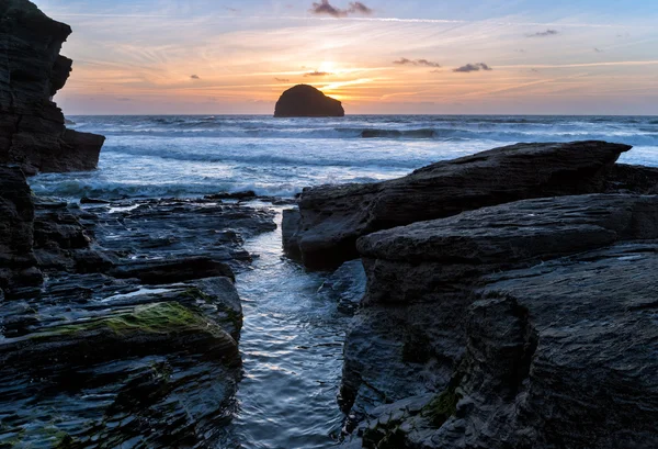 Trebarwith Strand — Stock fotografie