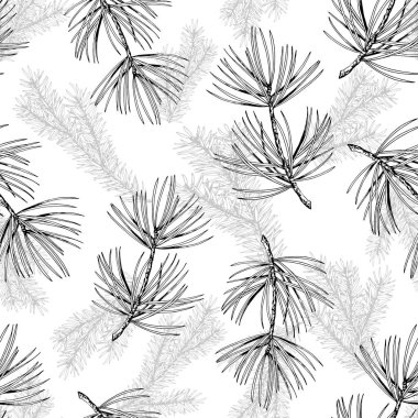 Çam dallarıyla kusursuz desen.