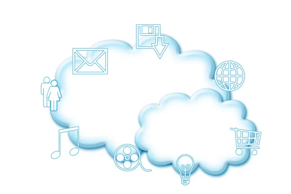 mobil bilgi işlem konsept illüstrasyon izole üzerine beyaz