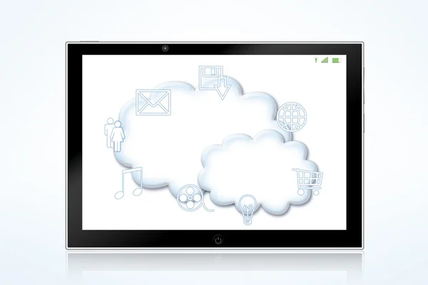 Mobile computing concept illustration isolated on white — Stock Photo, Image