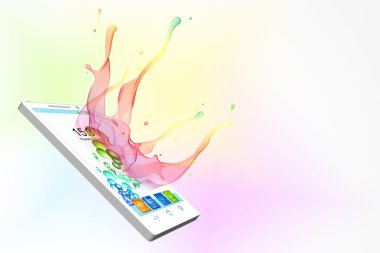 Mobil cihazlar illüstrasyon