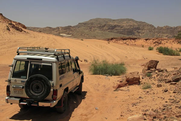 Jeep safari in Sinai desert — Stock Photo, Image