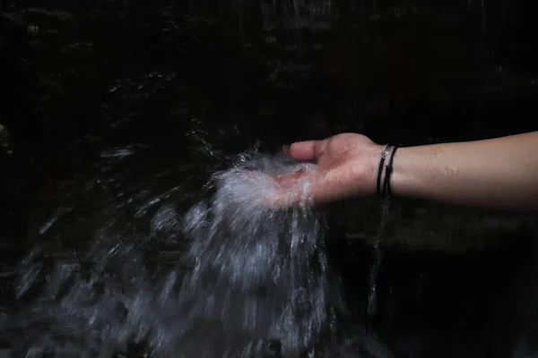 Lave Mãos Água Corrente — Fotografia de Stock