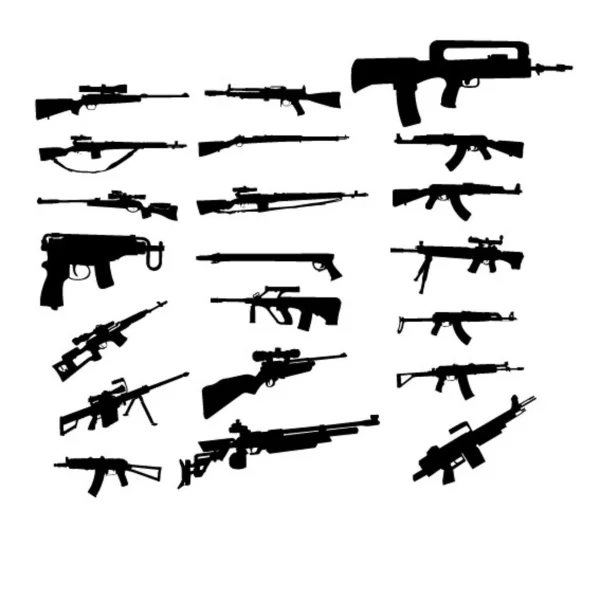 Set de puști și arme — Vector de stoc