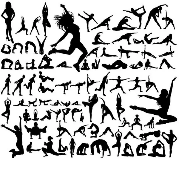 Posturas de yoga — Archivo Imágenes Vectoriales
