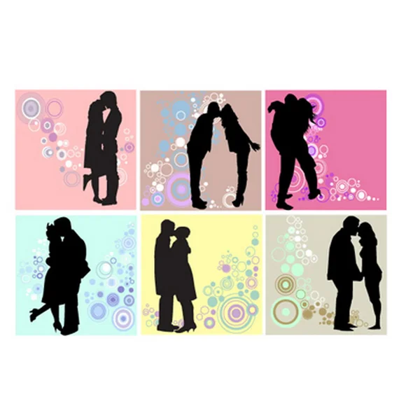 Set of couples in love — Stock Vector