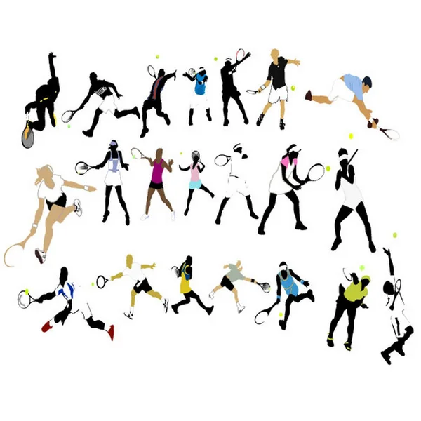 Tennis poses — Stockvector