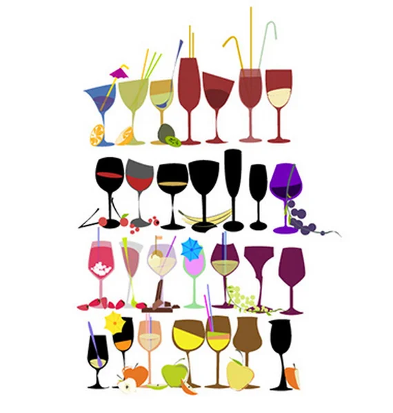 Set cocktails — Stockvector