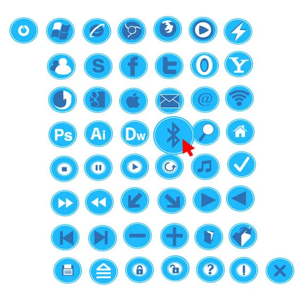 Mavi web simgeler kümesi