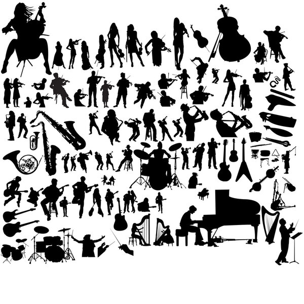 Set of music instruments