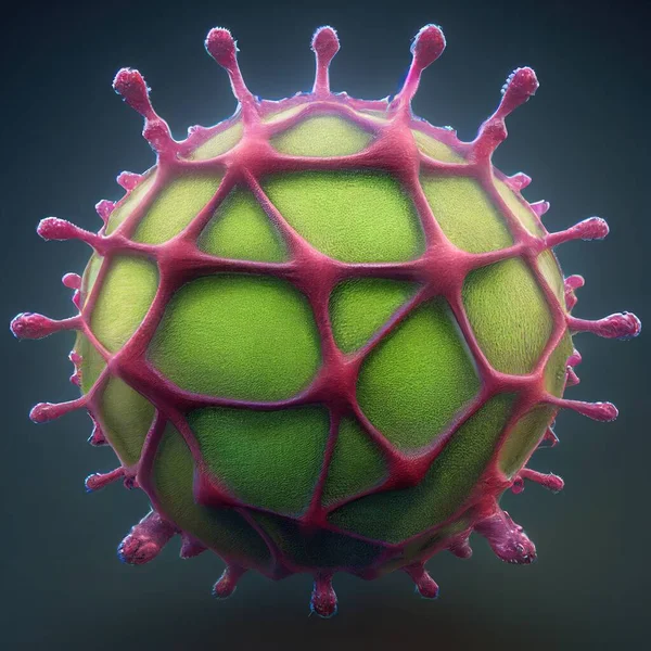 A new kind of virus. Macro, micro illustration art