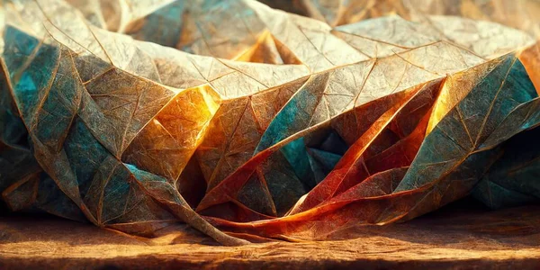 Folded geometry abstract render illustration design art