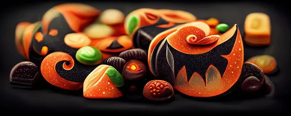 Abstract candy for halloween illustration art