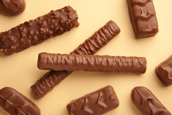 Bej Arkaplanda Çikolata Kopya Alanı Karışımı — Stok fotoğraf